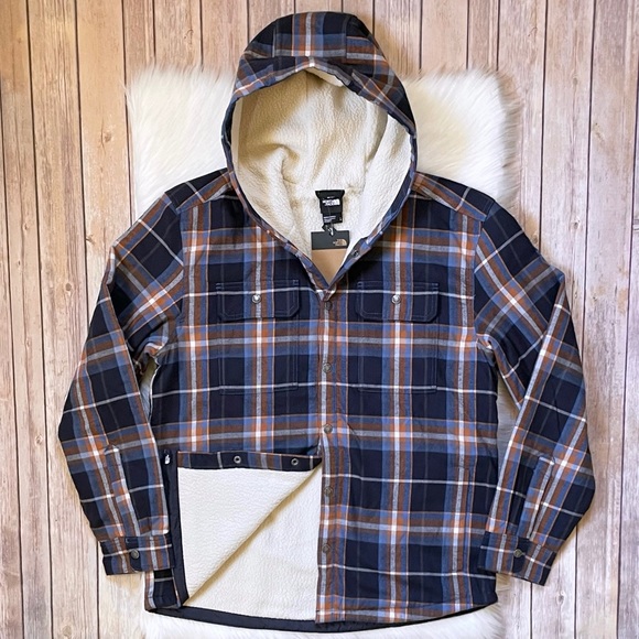 The North Face Men’s Hooded Plaid Campshire Shirt Jacket - Picture 1 of 8